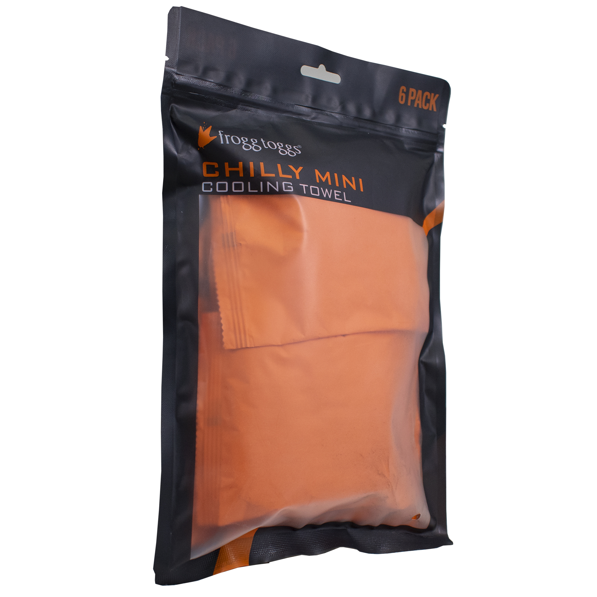 frogg toggs, Mini Chilly Pad | Orange | 6-Pack Flat Pack, Model# 3MCW6PK-300